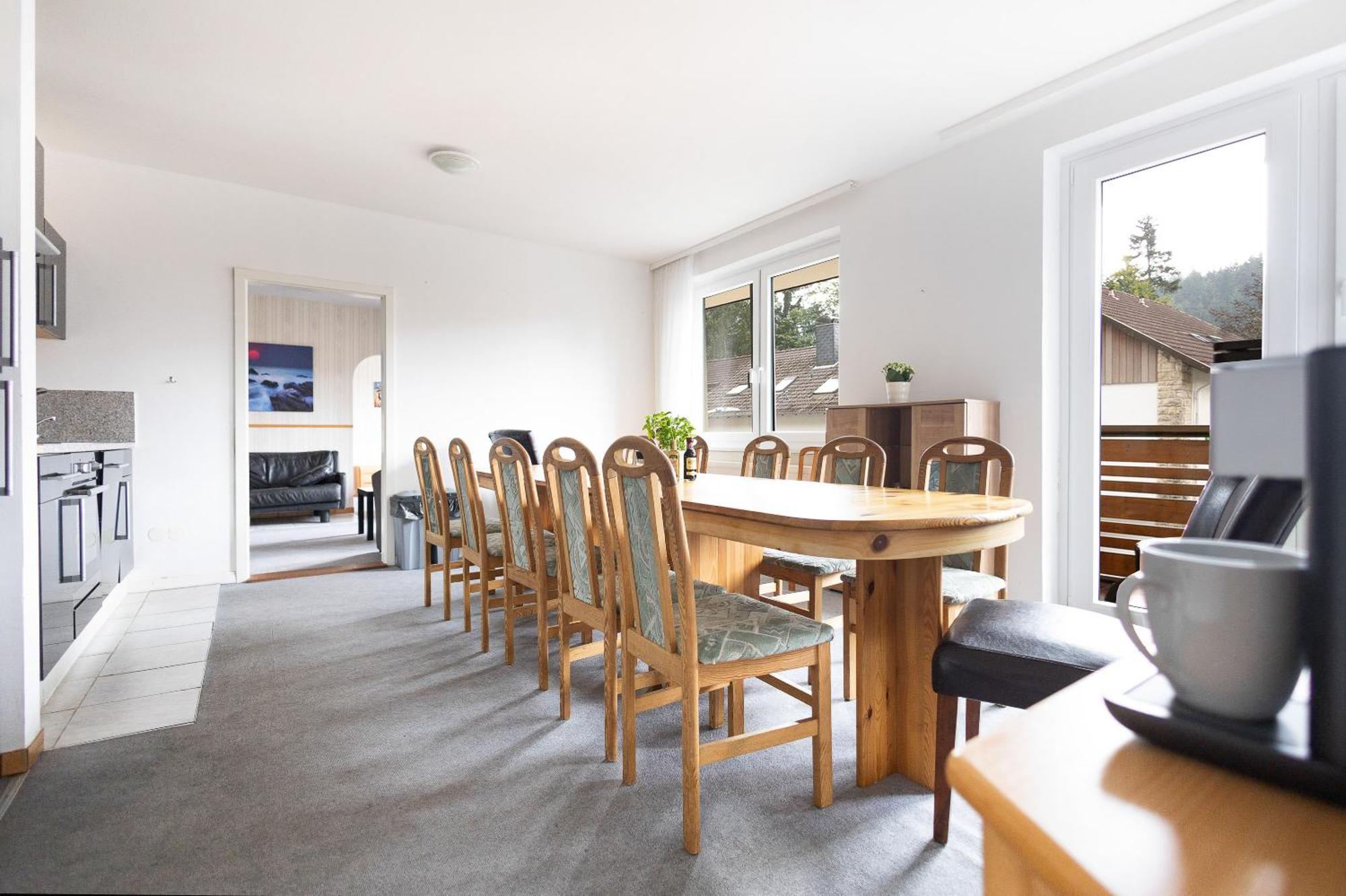 Apartmenthaus Am Waldrand- Kueche - Fruehstueck - Balkon ヴィルデマン エクステリア 写真