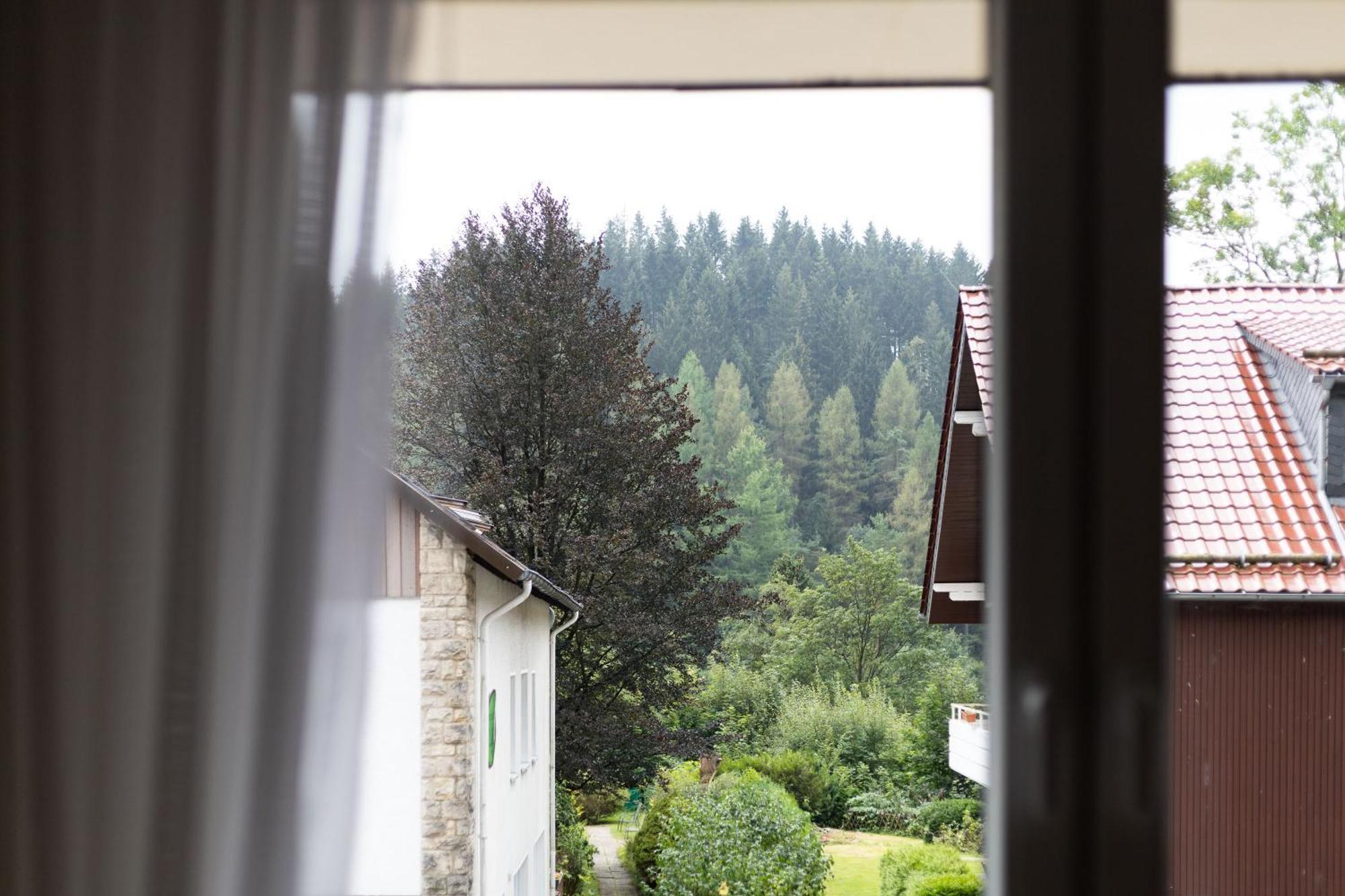 Apartmenthaus Am Waldrand- Kueche - Fruehstueck - Balkon ヴィルデマン エクステリア 写真